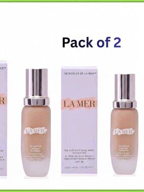2X La Mer The Soft Fluid Long Wear Foundation Shade IVORY 01 (30 ML) Sealed Pack
